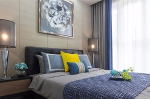 翡翠花园 90平 三居室 造价8万 现代混搭风格卧室