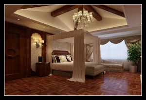 华远海蓝城美式风格顶层复式 卧室