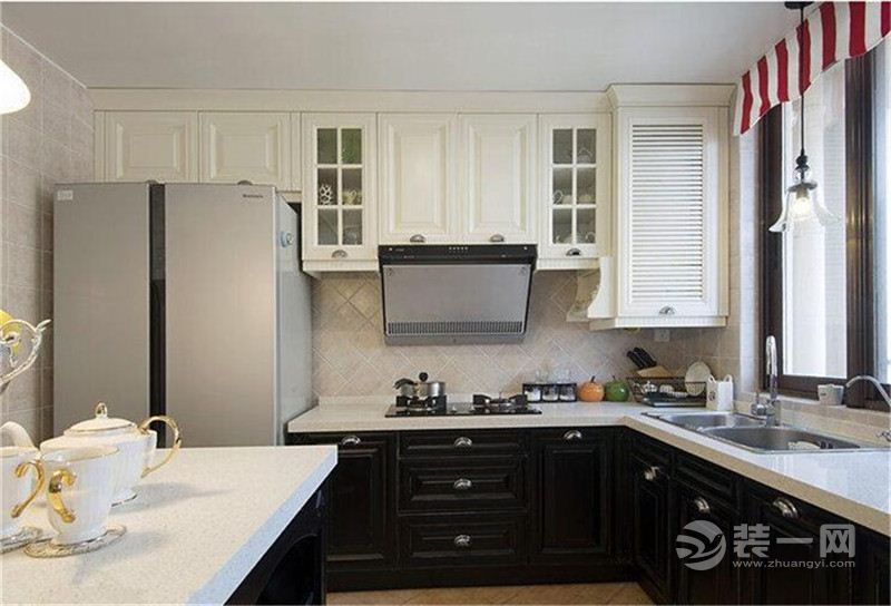 万境水岸 123平 三居室 造价 26万 美式风格厨房