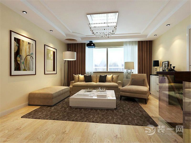 保利香槟国际-125平 3室2厅2卫-造价15万 现代风格卧室