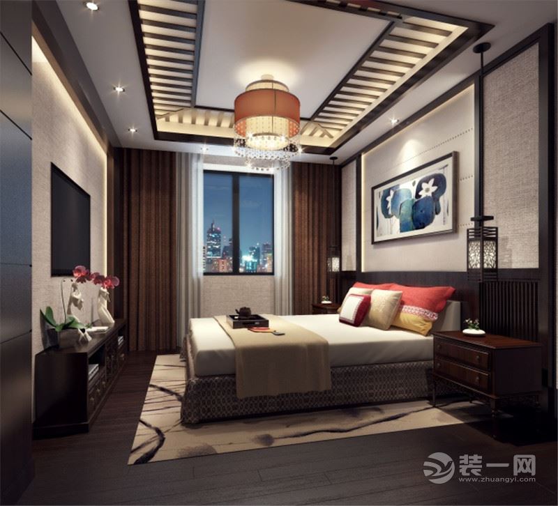 苏州雅腾装饰  弘阳尚湖现代简约卧室案例设计效果图
