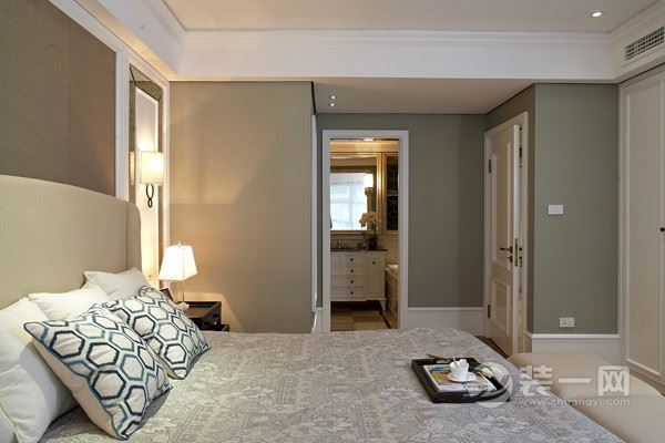 苏州雅腾装饰  石湖湾140平简约美式风格卧室案例设计效果图