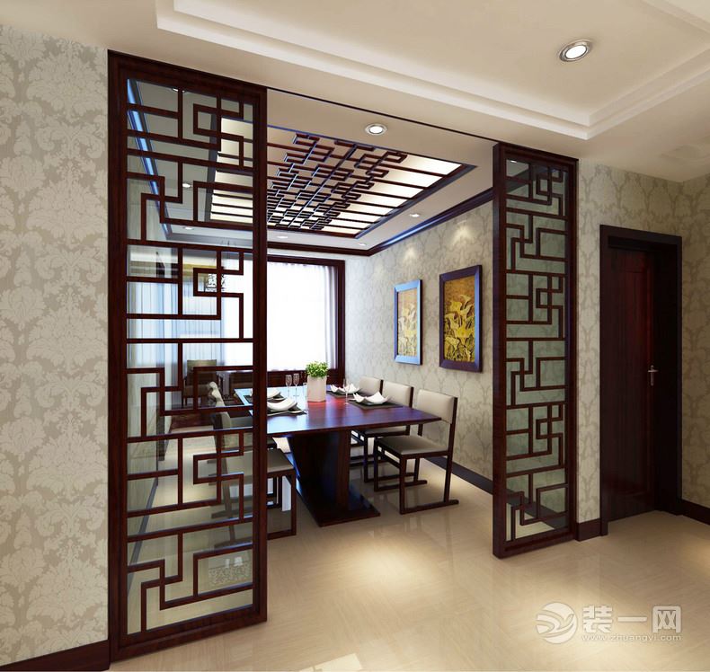 北京雅腾装饰  合景峰汇中式风格餐厅案例设计效果图