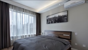  苏州雅腾装饰 现代风灰色的简单生活 118平卧室案例效果图