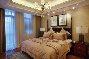 北京雅腾装饰-美式风格卧室案例设计效果图