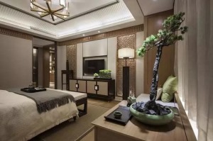 北京雅腾装饰-太湖天城中式风格卧室案例设计效果图