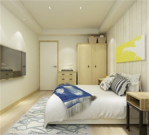 北京雅腾装饰-荷澜庭现代简约卧室案例设计效果图
