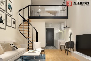 42平loft現代風格樓梯裝修效果圖
