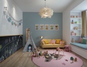 120平三居室现代风格儿童房装修效果图