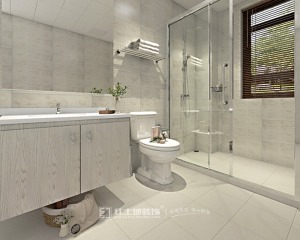 120平三居室美式风格卫生间装修效果图