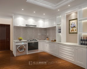150平三居室现代轻奢风格厨房装修效果图