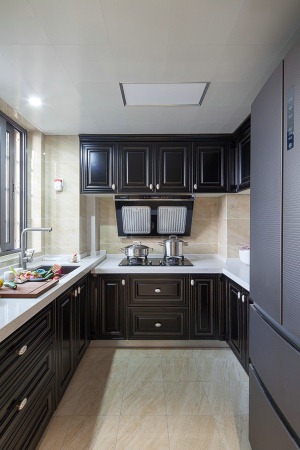 蘇州鉑悅府165平四居室大戶型歐式風格裝修廚房