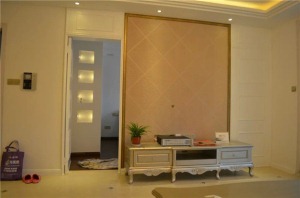 苏州雅戈尔风尚120平三居室欧式风格装修客厅