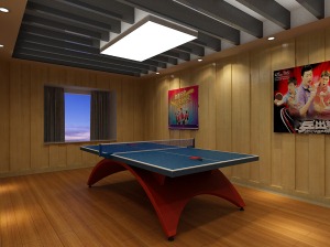 泰富广场会所装修效果图乒乓球室