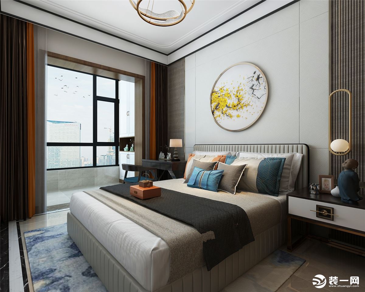 卧室是一个私密空间，主要是储物与休息，所以不宜做的太花哨，采用简洁的造型和温馨的色彩，容易让人入睡。