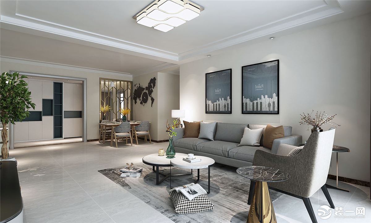 客厅作为家居生活的核心区域，是整个家庭装修的重点，整个客厅空间采用暖黄色调使空间比较温馨。