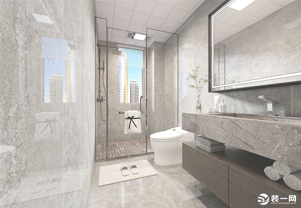 卫生间合理的设计让空间易于保持整洁干净，创造出一个更加舒适、便利的卫浴环境。