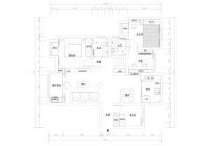 四室兩廳兩衛的平面戶型方案