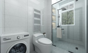 干湿分离的玻璃淋浴隔断，防止淋浴室时水的外溢，在使用上也更加的舒适。