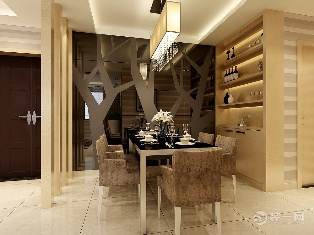 郑州东方梦圆现代简约80平二居室现代简约风格餐厅