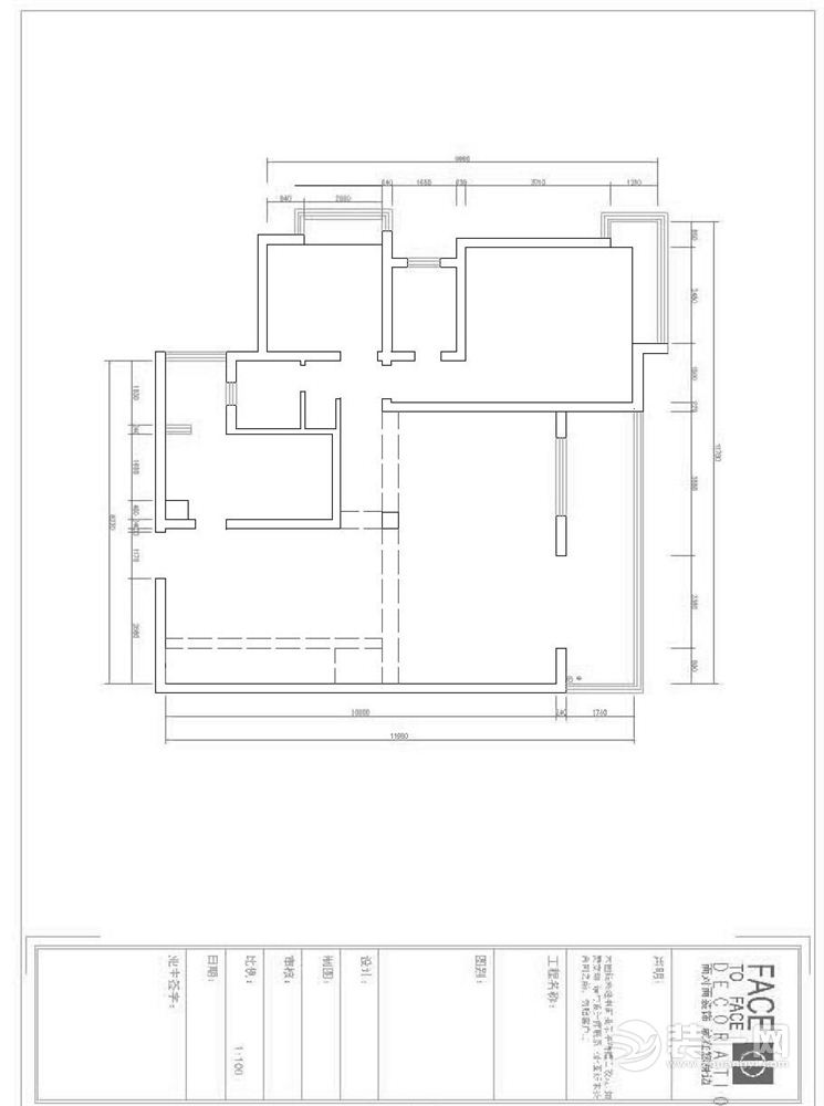 郑州远大理想城140平三居室新中式效果图原始结构效果图