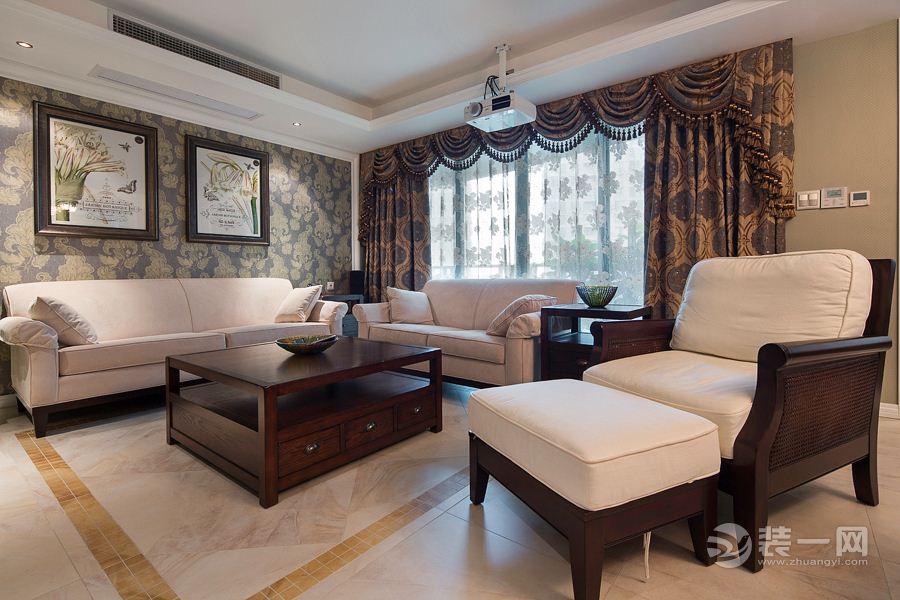 郑州五月花140平三居室现代简约风格客厅效果图