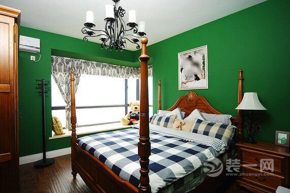郑州尚东郡130平三居室现代简约装修风格卧室效果图