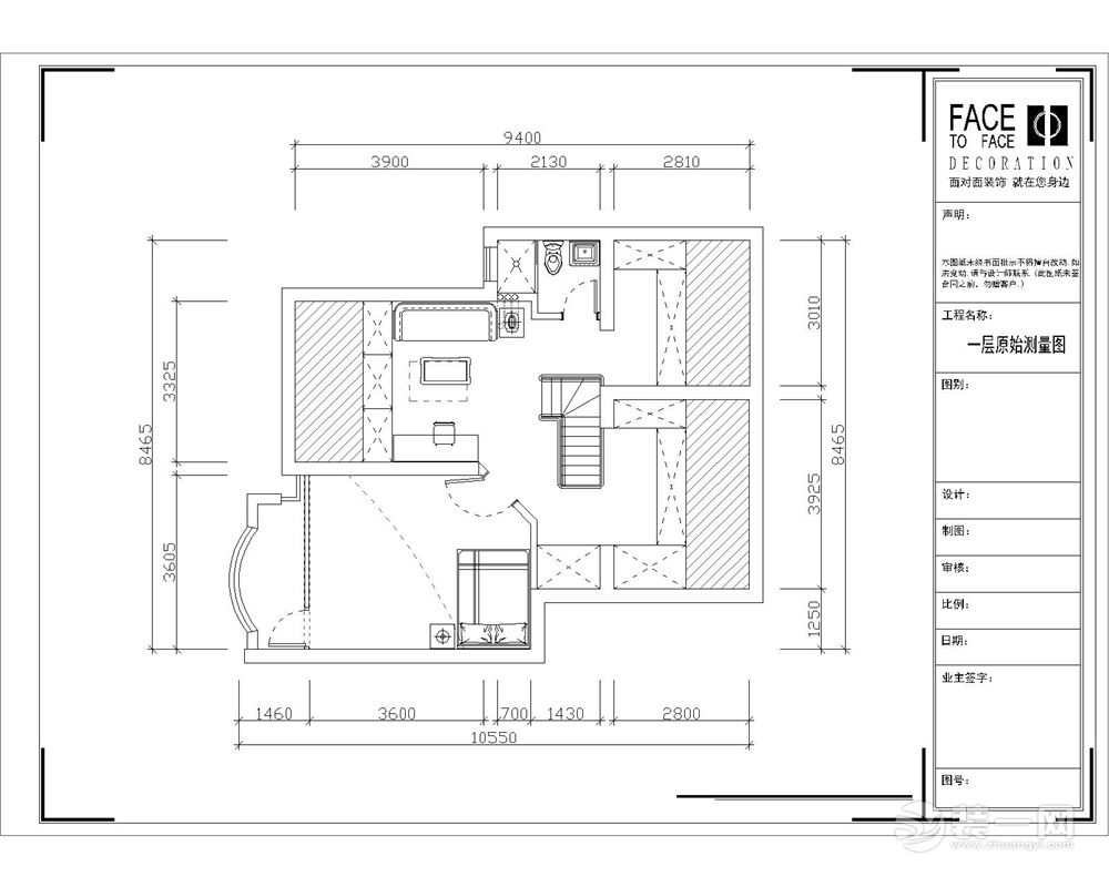 郑州远洋香奈140平三居室简约美式风格二层平面布置效果图展示