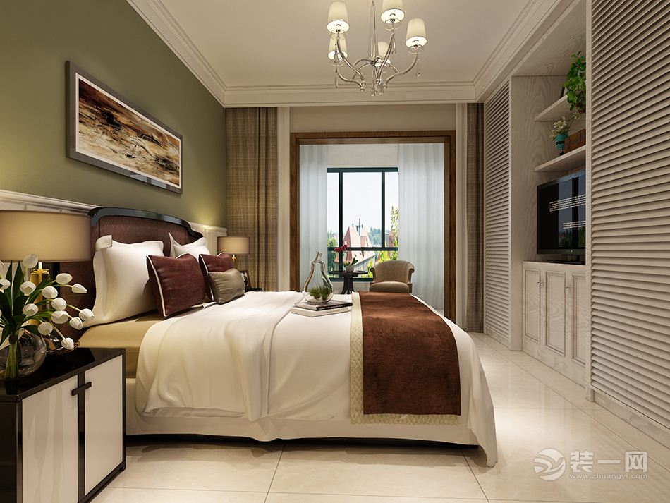 郑州永恒理想世界138平三居室现代风格装修卧室效果图