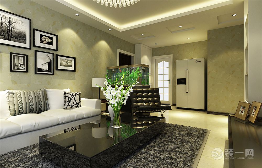 郑州七里香提150平三居室现代简约风格装修客厅