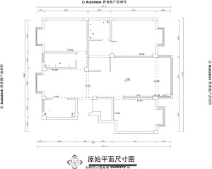 郑州怡家百合137平三居室欧式风格效果图原始平面效果图