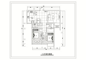 郑州升龙城6号院87平二居室北欧风格效果图平面布局效果图