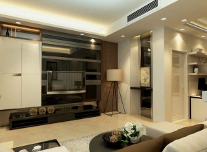郑州保利叶语80平两居室现代简约装修客厅效果图