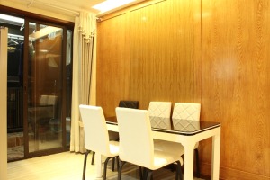 郑州汇金玫瑰园151平三居室现代简约风格 餐厅效果图