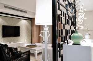 中牟东宫企业家宛180平三居室中式风格客厅效果图