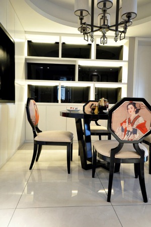 中牟东宫企业家宛180平三居室中式风格餐厅效果图
