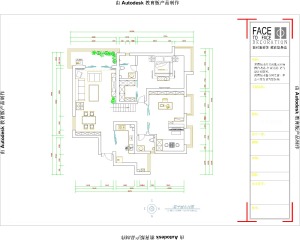 郑州九龙城案例189平四居室欧式风格装修平面布置图