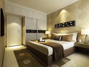 郑州七里香提150平三居室现代简约风格装修卧室