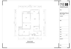 郑州紫荆华庭案例160平三居室中式风格装修原始结构图