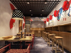东寺街渔の味寿司店设计效果图