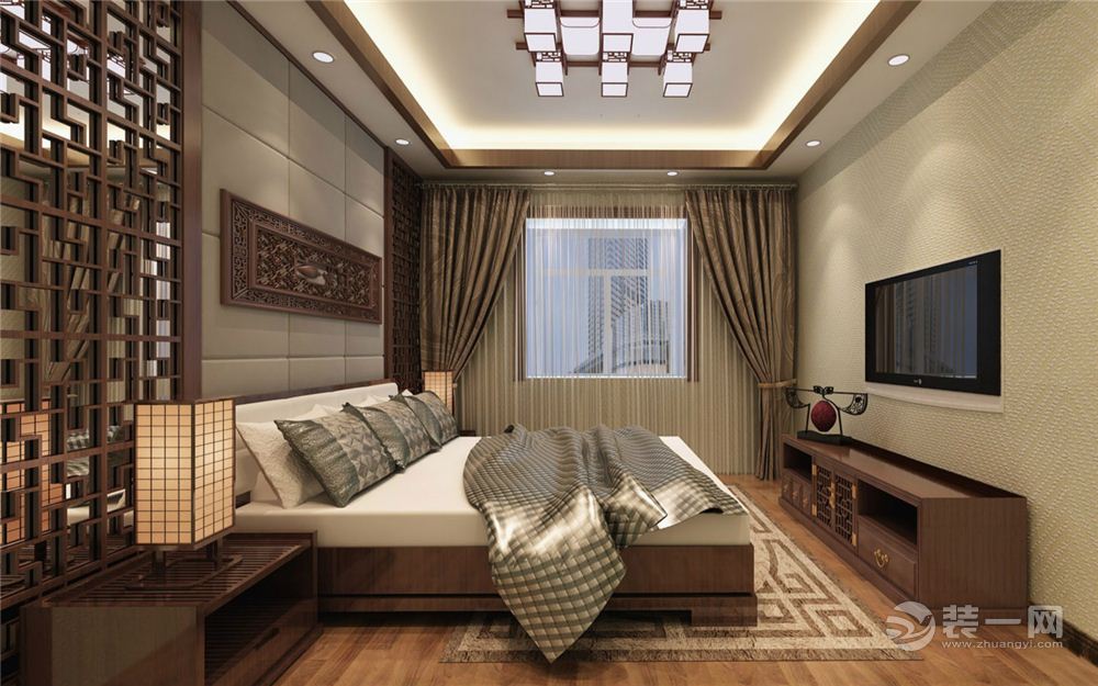 南昌洪城东方国际189平米复式中式风格卧室