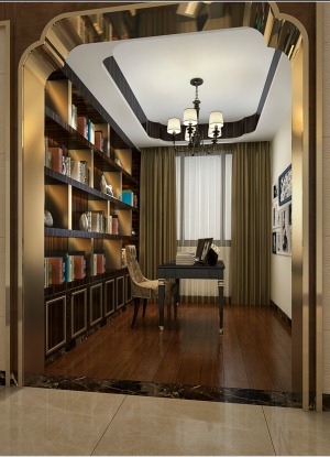 南昌幸福时光二期116平米三居室欧式风格书房