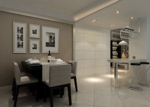南昌阳光新城120平米三居室现代简约风格餐厅