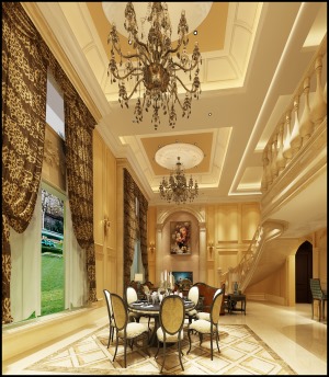 蓉城复式房法式客厅背景墙效果图