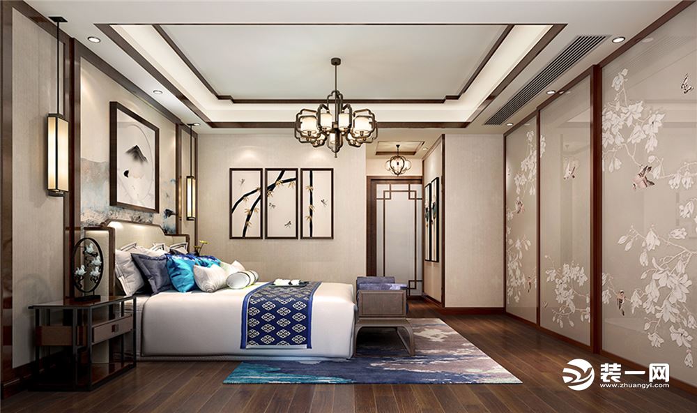 博墅167㎡-中式风格-卧室效果图-安然居装饰