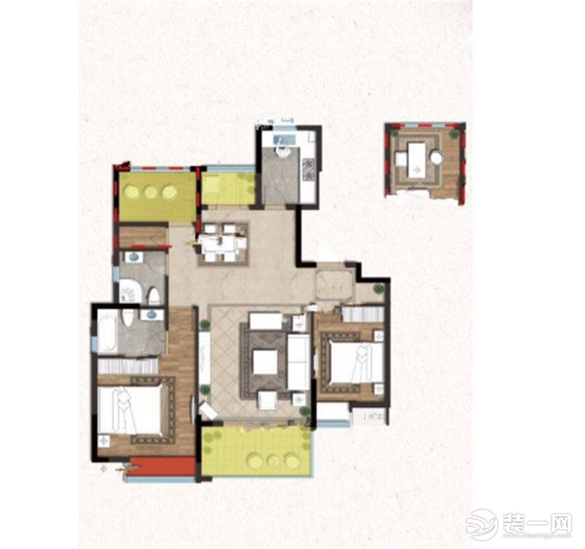 【安然居裝飾  水泊堂前 115平 新中式