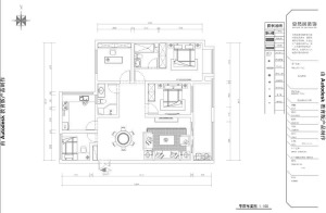 龙湖时代天街-中式风格-141平平面设计方案-新房装修-