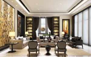 青浦观庭别墅项目装修设计案例展示，上海腾龙别墅设计作品，欢迎品鉴