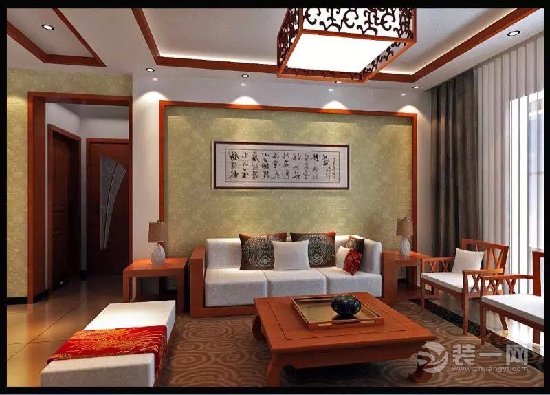 25郑州锦绣山河168平四居室中式风格
