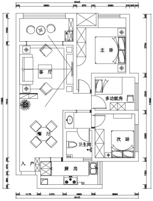 兰州70平米的三居室简欧案例效果图